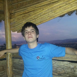 Angel Estigarribia, en su visita a Bolivia como representante de Paraguay en la Olimpiada Latinoamericana de Astronomía y Astronáutica